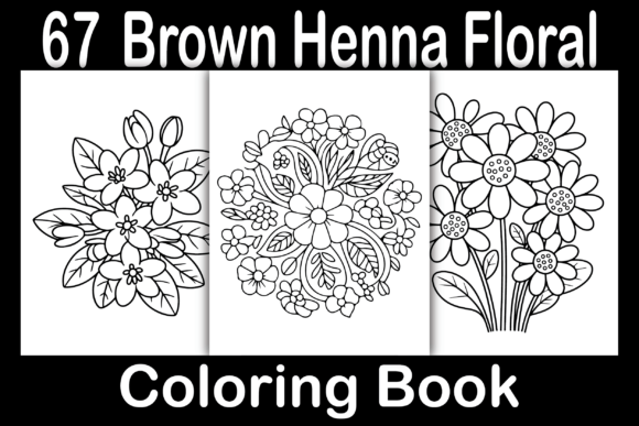 Download Brown Henna Floral Coloring Book - Book Collection